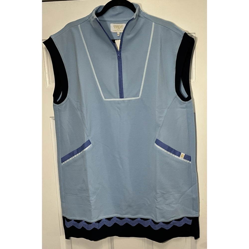 Women's Simply Southern 1/2 Zip Sleeveless Blue Drew Dress Women's XXL